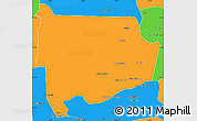Political Simple Map of Panda
