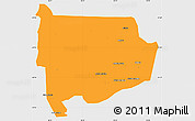 Political Simple Map of Panda, single color outside