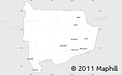 Silver Style Simple Map of Panda, single color outside