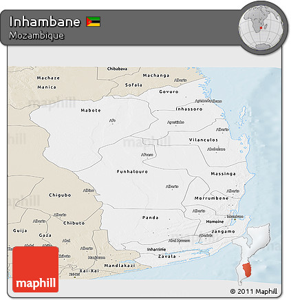Classic Style Panoramic Map of Inhambane