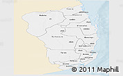 Classic Style Panoramic Map of Inhambane, single color outside