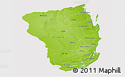 Physical Panoramic Map of Inhambane, cropped outside