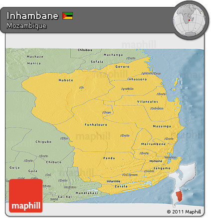 Savanna Style Panoramic Map of Inhambane