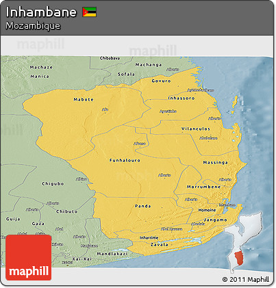 Savanna Style Panoramic Map of Inhambane