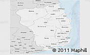 Silver Style Panoramic Map of Inhambane