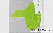 Physical 3D Map of Vilanculos, lighten, desaturated