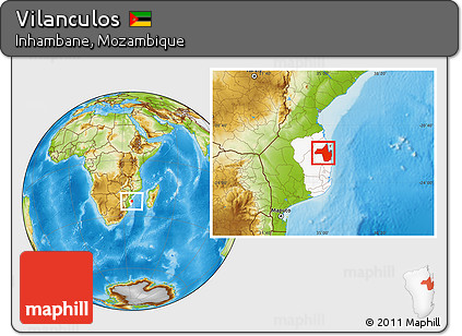 Physical Location Map of Vilanculos, highlighted parent region