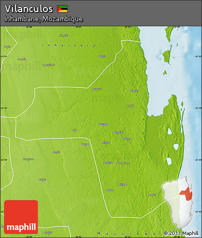 Physical Map of Vilanculos