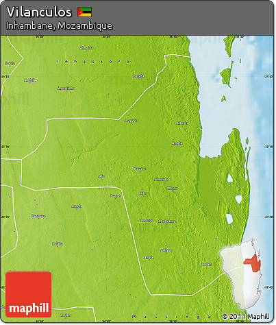 Physical Map of Vilanculos