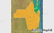 Political Map of Vilanculos, satellite outside