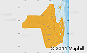 Political Map of Vilanculos, single color outside