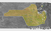 Satellite Panoramic Map of Vilanculos, desaturated