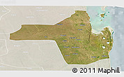 Satellite Panoramic Map of Vilanculos, lighten