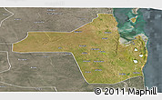 Satellite Panoramic Map of Vilanculos, semi-desaturated