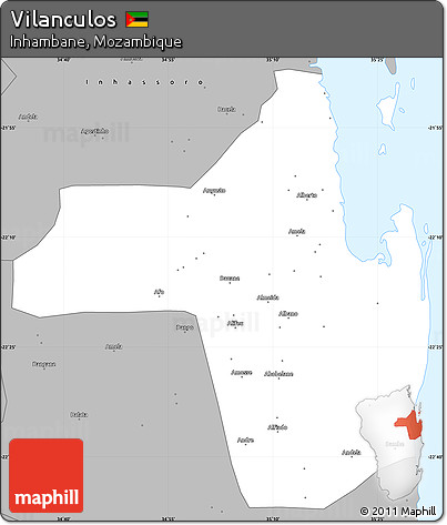 Gray Simple Map of Vilanculos
