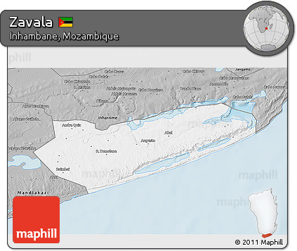Gray 3D Map of Zavala