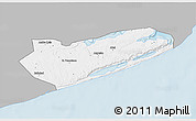 Gray 3D Map of Zavala, single color outside