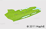 Physical 3D Map of Zavala, cropped outside