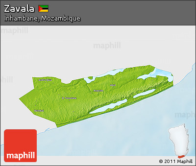 Physical 3D Map of Zavala, single color outside