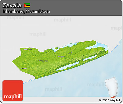 Physical 3D Map of Zavala, single color outside