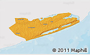 Political 3D Map of Zavala, single color outside
