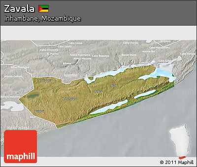 Satellite 3D Map of Zavala, lighten, semi-desaturated
