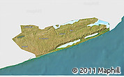 Satellite 3D Map of Zavala, single color outside