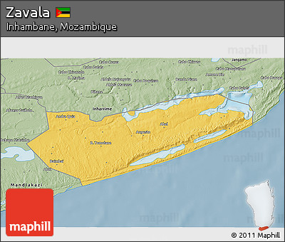 Savanna Style 3D Map of Zavala