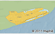 Savanna Style 3D Map of Zavala, single color outside