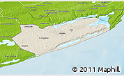 Shaded Relief 3D Map of Zavala, physical outside
