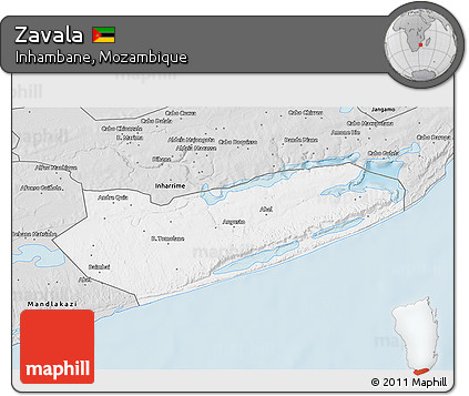 Silver Style 3D Map of Zavala