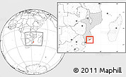 Blank Location Map of Zavala, highlighted country, within the entire country