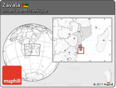 Blank Location Map of Zavala, highlighted country, highlighted parent region, within the entire country