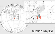 Blank Location Map of Zavala, highlighted country, highlighted parent region, within the entire country