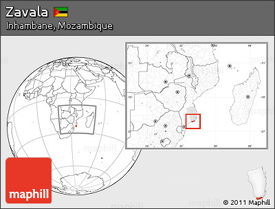 Blank Location Map of Zavala, highlighted parent region, within the entire country