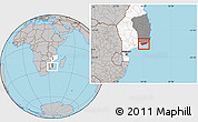 Gray Location Map of Zavala, highlighted country, highlighted parent region