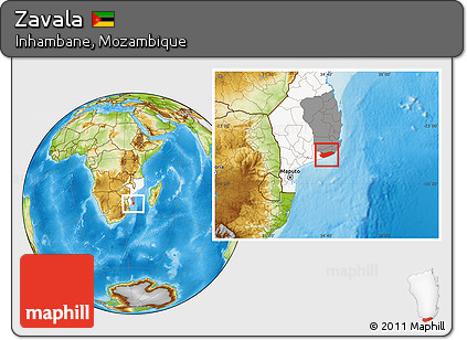 Physical Location Map of Zavala, highlighted country, highlighted parent region