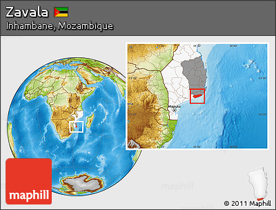 Physical Location Map of Zavala, highlighted country, highlighted parent region