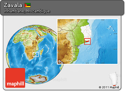 Physical Location Map of Zavala, highlighted parent region