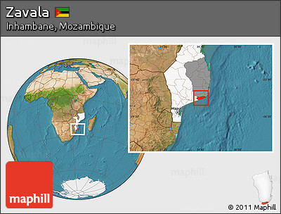 Satellite Location Map of Zavala, highlighted country, highlighted parent region
