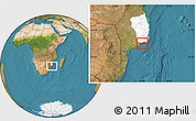 Satellite Location Map of Zavala, highlighted parent region