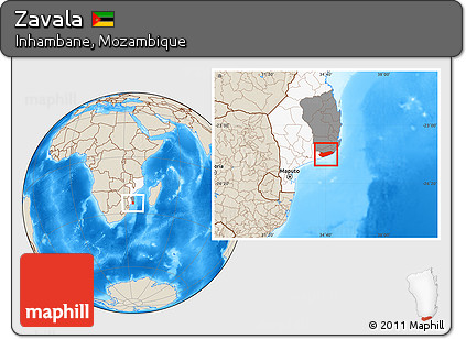 Shaded Relief Location Map of Zavala, highlighted country, highlighted parent region