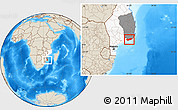 Shaded Relief Location Map of Zavala, highlighted country, highlighted parent region