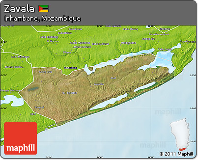 Satellite Map of Zavala, physical outside