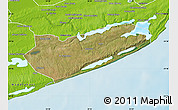 Satellite Map of Zavala, physical outside
