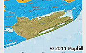 Satellite Map of Zavala, political outside