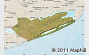 Satellite Map of Zavala, shaded relief outside