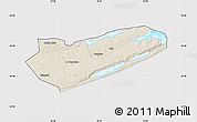 Shaded Relief Map of Zavala, cropped outside