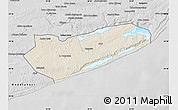 Shaded Relief Map of Zavala, desaturated