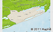 Shaded Relief Map of Zavala, physical outside
